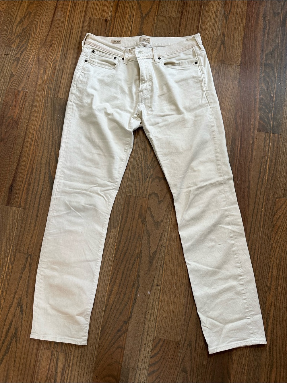 J. Crew 484 Slim Five-Pocket Pants 34x31 Natural Color